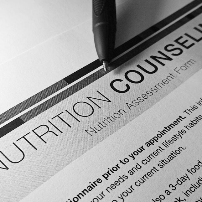 Photo a picece of paper that reads, "Nutrition Counseling." -- first opinion coverage from STAT